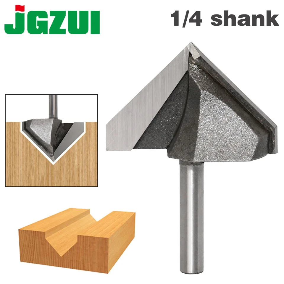 1 шт. хвостовик 1/4 &quot90 градусов V Groove Sign канавочная фреза 3/4&quot x 30 мм|Фреза| |