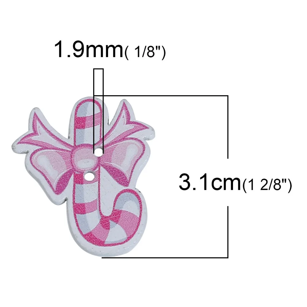 Деревянные швейные пуговицы для скрапбукинга 2 отверстия бант в случайном