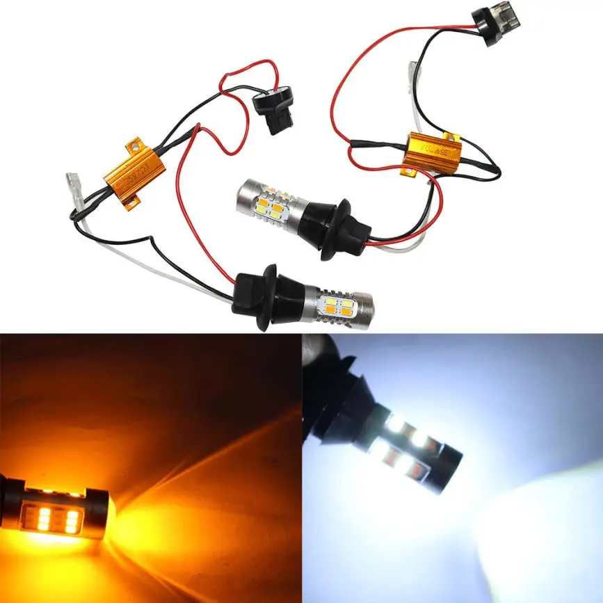 2X T20 7440 10 Вт 42SMD поворотники дневной ходовой светильник s светодиодный