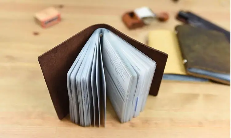 Кожаный чехол ручной работы DIY держатель для карт Чехол | Канцтовары офиса и дома