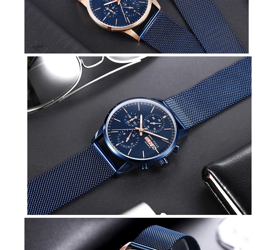 MINIFOCUS Relogio Masculino мужские часы Роскошные Известный Топ бренд Мужская мода Повседневное платье часы военные кварцевые наручные часы