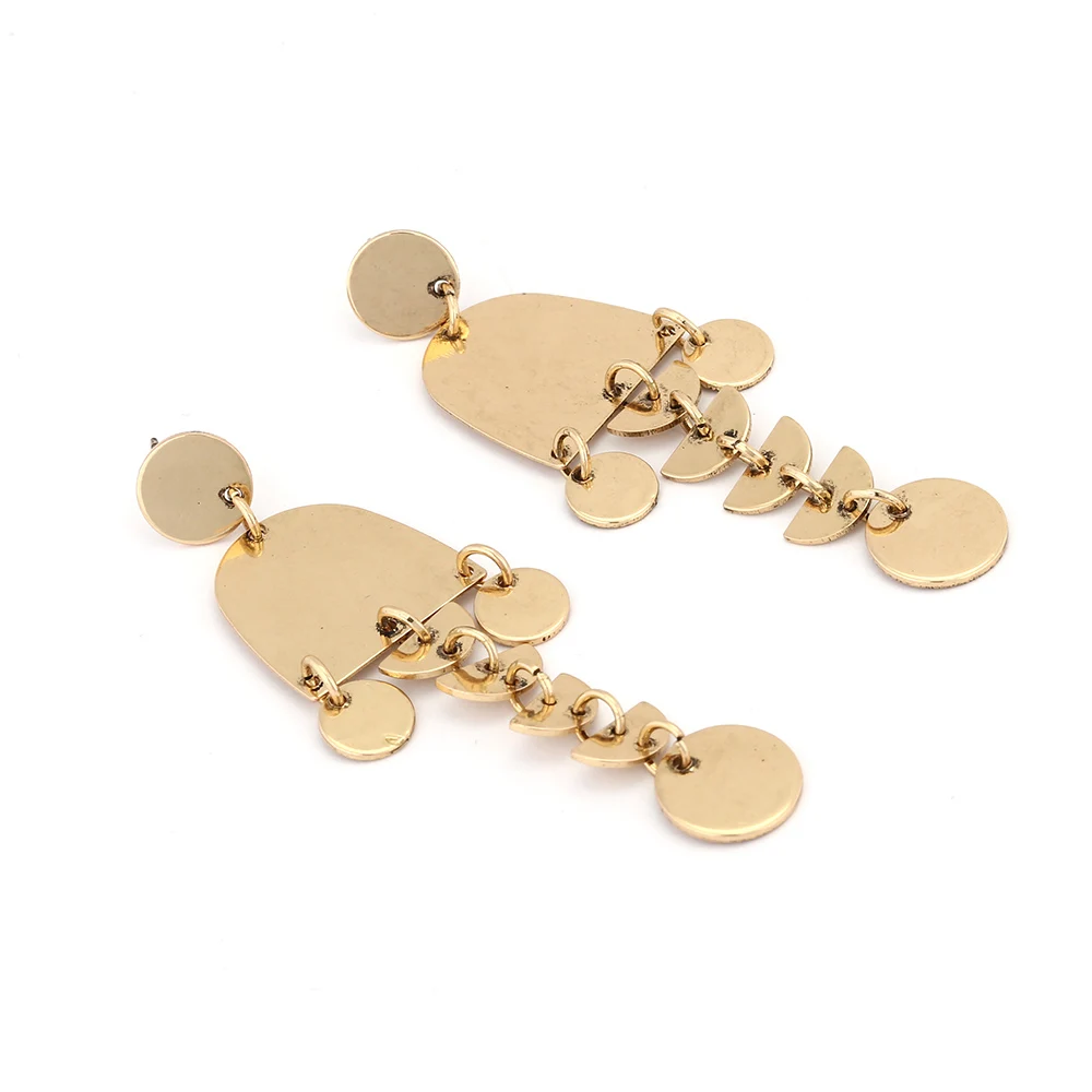 OSHUER Popular Now Ethnic Vintage Leaf Drop Dangle Earrings for Women Antique Gold-color Jewelry | Украшения и аксессуары