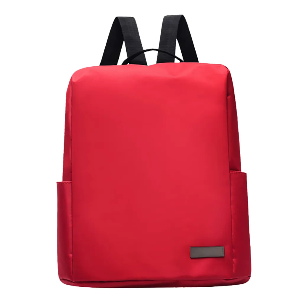 Женский рюкзак Красного цвета mochila feminina escolar adolescente однотонный из ткани Оксфорд с