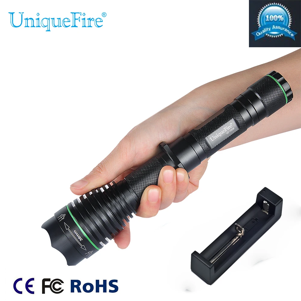 Фонарик светодиодный Uniquefire 1508 38 мм нм с зарядным устройством|ir led flashlight|led flashlight940nm