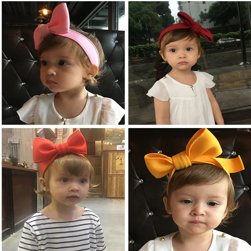 Q MISM Adjustable Baby Hair Bowknot Headband Cute Ribbon Band Handmade DIY Accessories for Children Newborn Toddler | Детская одежда и