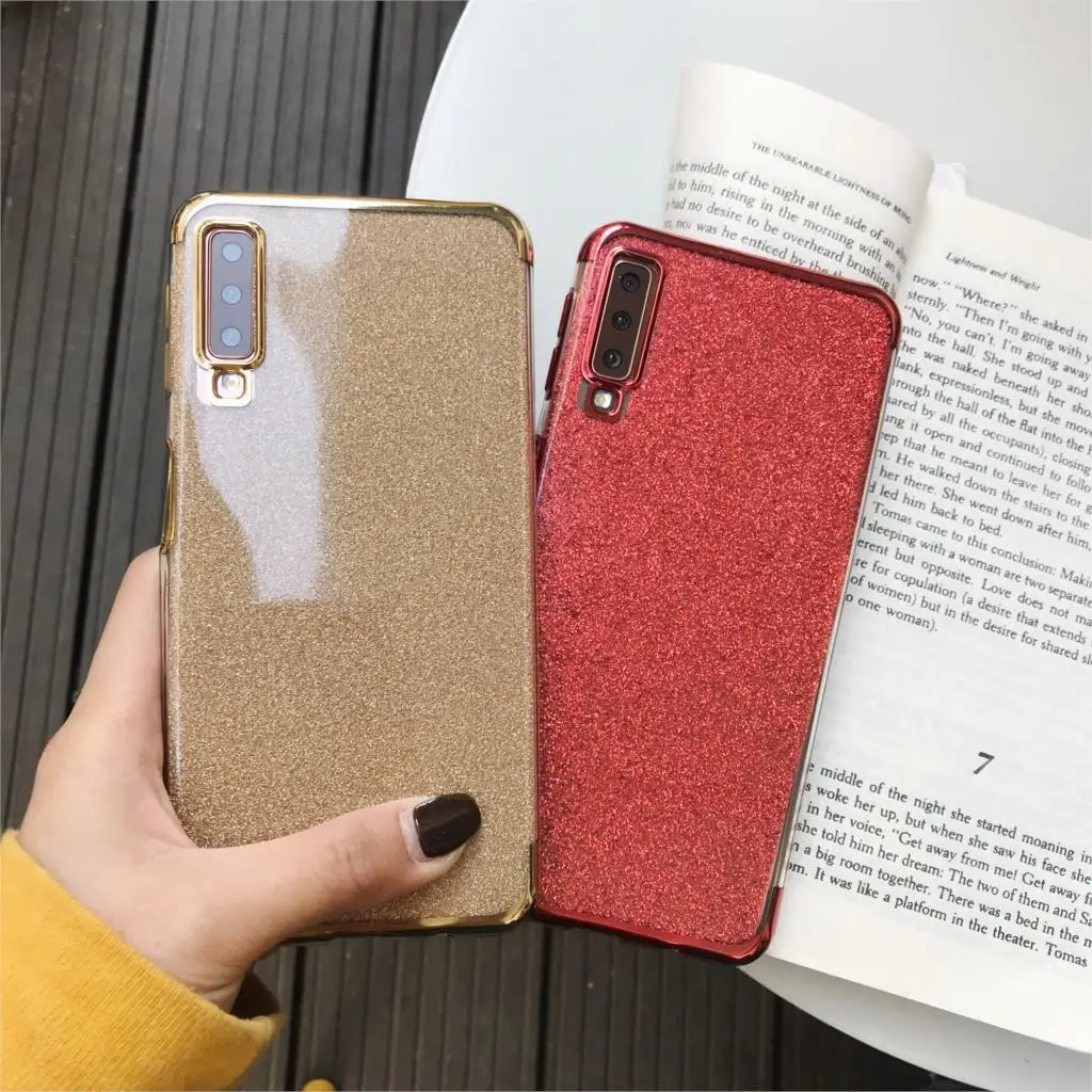 Glitter Silicone TPU Case For Samsung A50 Cover Bling M10 M20 M30 A10 A20 A30 A70 A6 A7 A8 J4 J6 2018 S10 S10E S9 Plus |