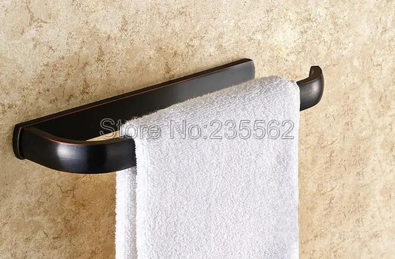 

NEW Black Oil Rubbed Bronze Wall Mounted Single Towel Bar Holders Modern Bathroom Accessory lba198