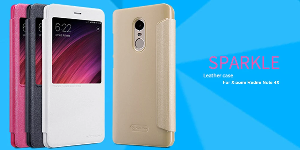 Для Xiaomi Redmi Note 4 чехол Nillkin из блестящей кожи с откидной крышкой Обложка для Redmi Note 3/Note 4X Магнитный смарт-чехол для мобильного телефона
