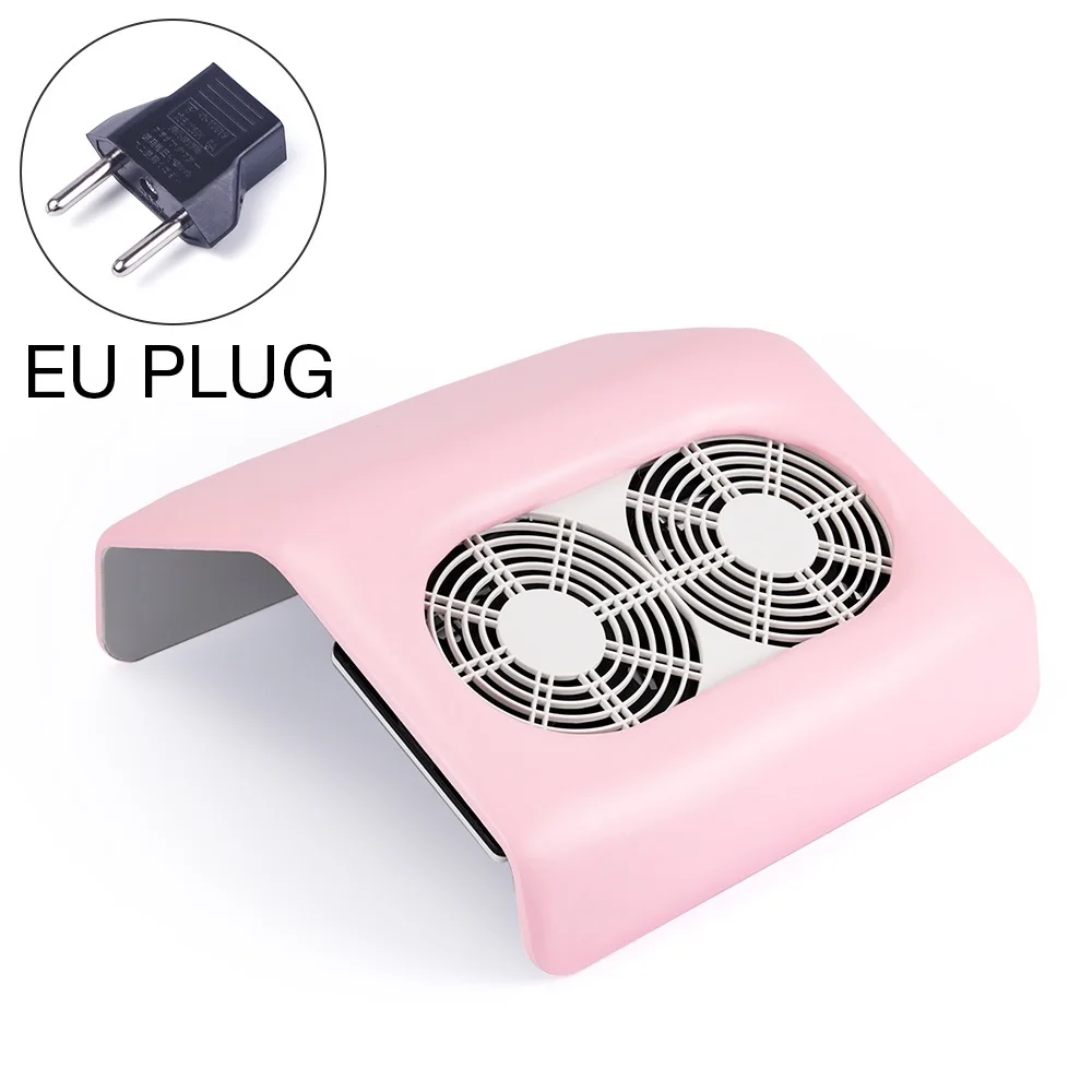 EU Plug Мощный 65 Вт Мощный всасывающий пылесборник для ногтей пылесос для ногтей 3 вентилятора сильные всасывающие маникюрные инструменты с 3 мешками - Цвет: EU Plug