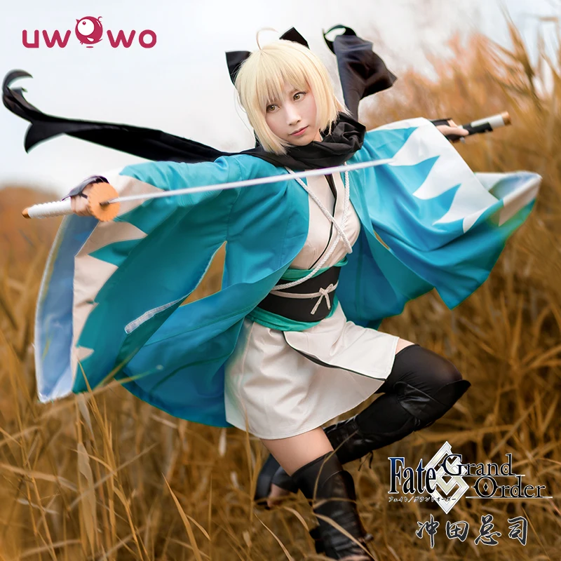UWOWO Okita Souji Косплей Sakura Saber Arturia Pendragon Grand Order Fate Stay Night костюм saber Souji|saber cosplay|cosplay