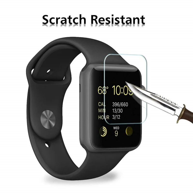 

100PCS 2.5D Tempered Glass for Apple Watch Series 1/2/3 38mm Smartwatch Screen Protector iWatch Anti Scratch Protective Film
