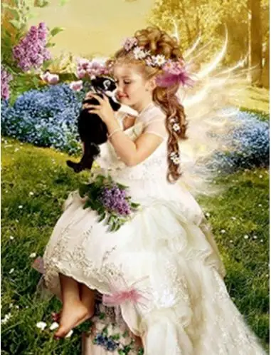 5d Diy Алмазная картина ангел девушка Картина Пейзаж Вышивка крестом полная