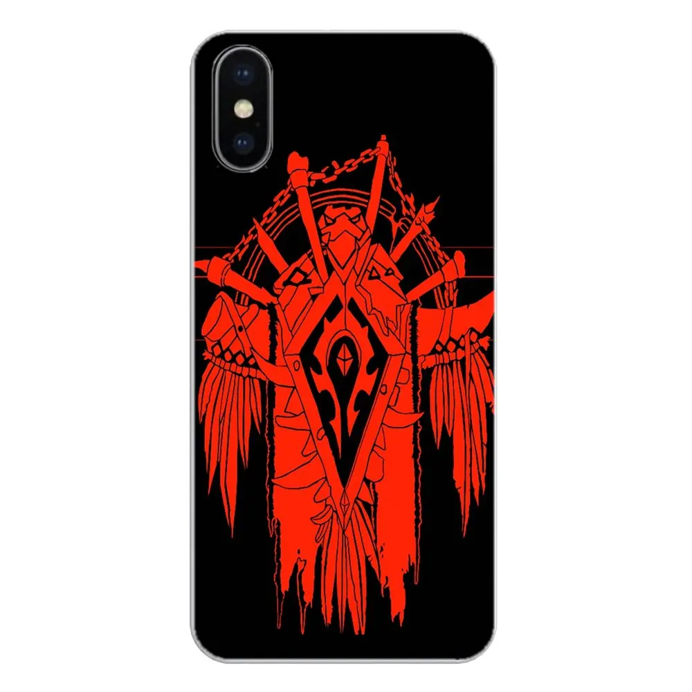 Transparent Soft Shell Covers For Motorola Moto X4 E4 E5 G5 G5S G6 Z Z3 G3 C Play Plus game WOW World of Warcraft horde |