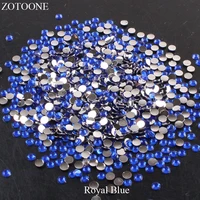zotoone resin flat back crystal nails royal blue rhinestone applique non hotfix stones and crystals for clothes decoration e