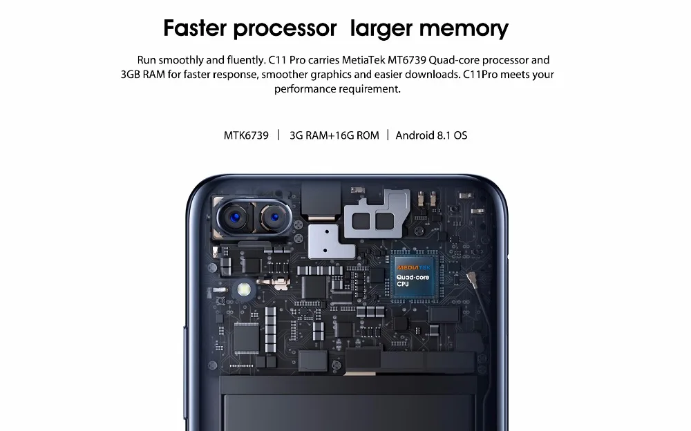 Оригинальный OUKITEL C11 Pro 5 дюймов 18:9 Дисплей Android 8 1 мобильный телефон 4 ядра 3g