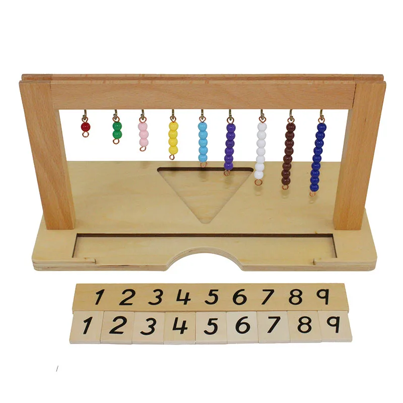 Montessori Math Educational Material For Children Learning Education Games Beads Holder Number From 1-9 | Игрушки и хобби