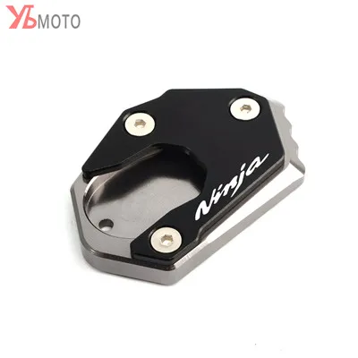 Titanium Новейшая алюминиевая боковая подставка для KAWASAKI NINJA 250 300 650 1000 ER6F ER4F ZX6R ZX10R мотоциклетная пластинка Выдвижная подставка - Цвет: Titanium