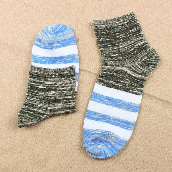 Blue Socks Новинка, мужские хлопковые носки, 5 пар/партия, лоскутные деловые мужские носки, дышащие, Осень-зима, Meias для мужчин, размер США(7,5-12 - Цвет: Blue Socks