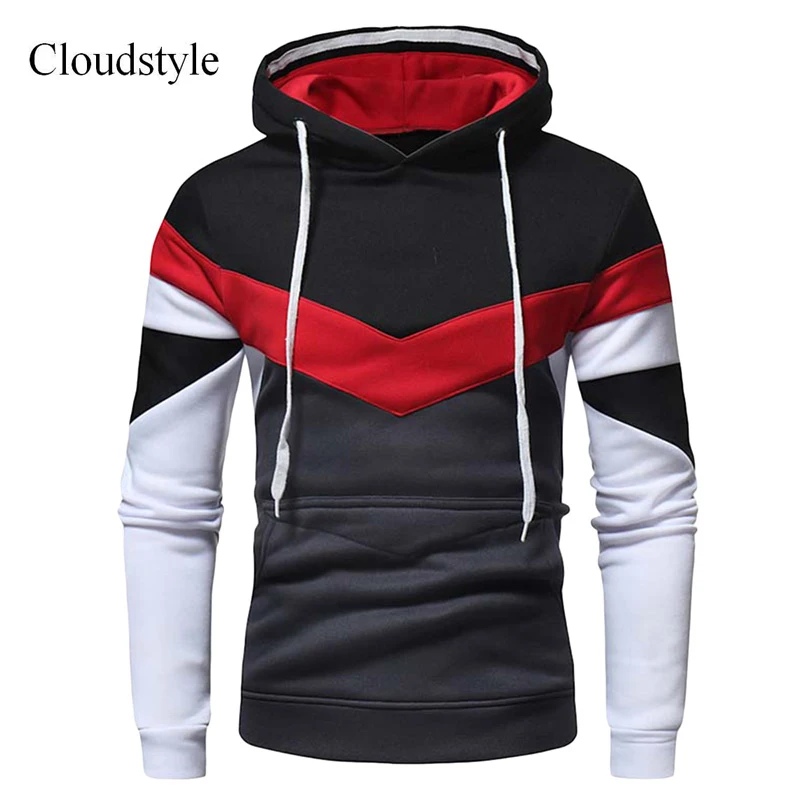 Cloudstyle Модные мужские толстовки пуловер Кофты для мужчин s лоскутное тонкий