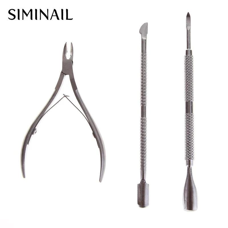 SIMINAIL 3 шт набор мертвой кожи Нержавеющая сталь ножницы для кутикулы ногтей ложка