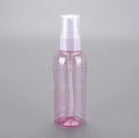 free shipping 100ml press pump bottles pet shampoo lotion bottle light pink empty sample vials cosmetic packing containers