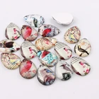 16 шт.лот 13*18 мм18x25 мм ручной работы модный стеклянный кабошон с птицами в форме капли воды ювелирные изделия Аксессуары для ювелирных изделий