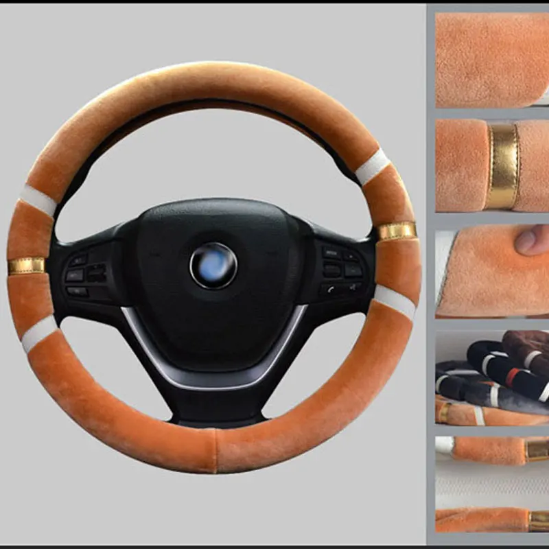 Чехол рулевого колеса автомобиля зимние автомобильные аксессуары для ford focus 1 2 3