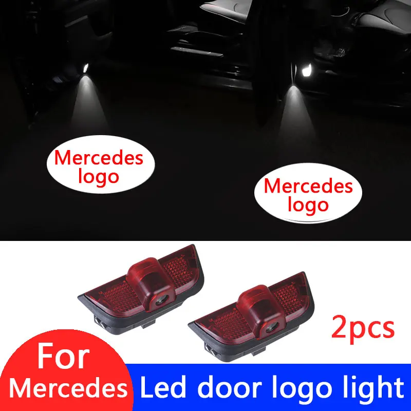 2 шт. Автомобильные светодиодные лампы для дверей Mercedes Benz C class w204 C260 C300 C280 C230