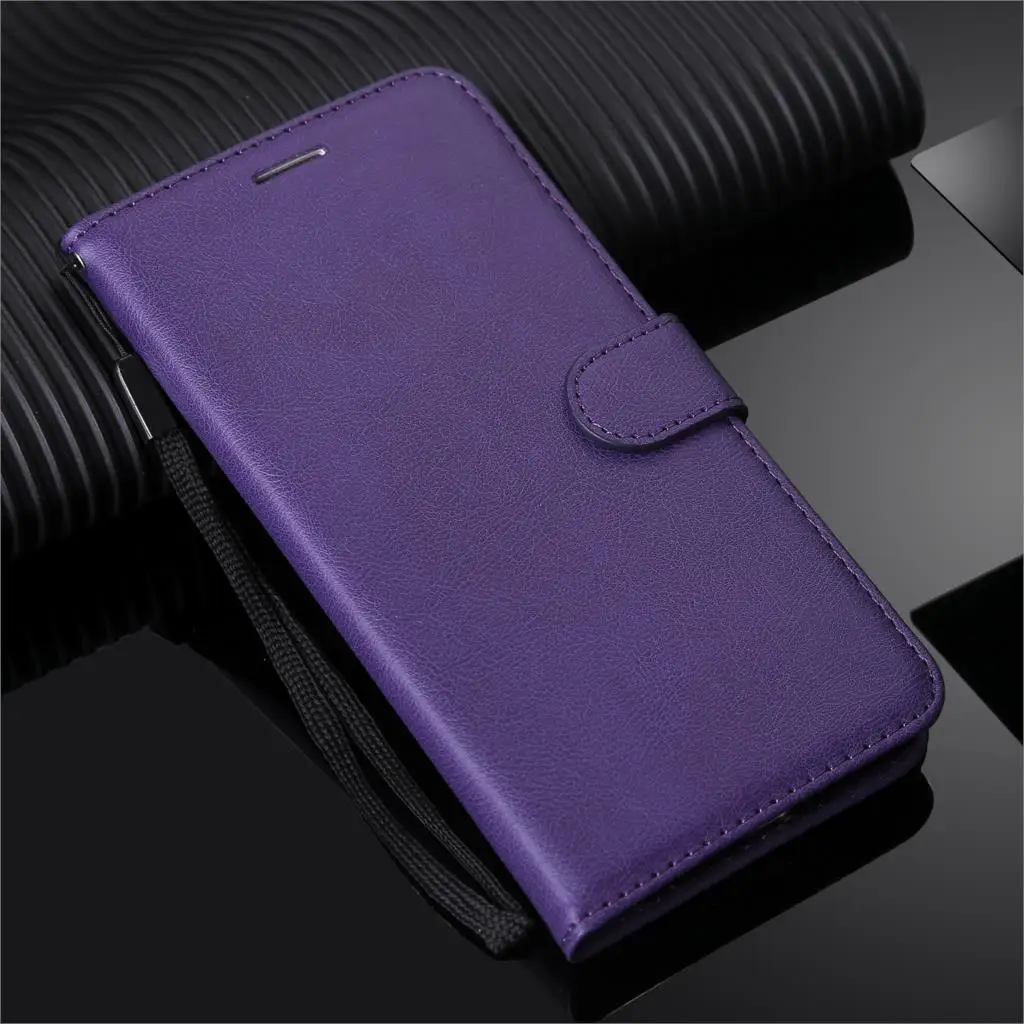 Purple Флип-чехол для телефона huawei Y5/Y6/Y7/Y9 для huawei Y5 Y6 Y7 Y9 mate 10 20 Lite Pro X с кожаным бумажником - Цвет: Purple