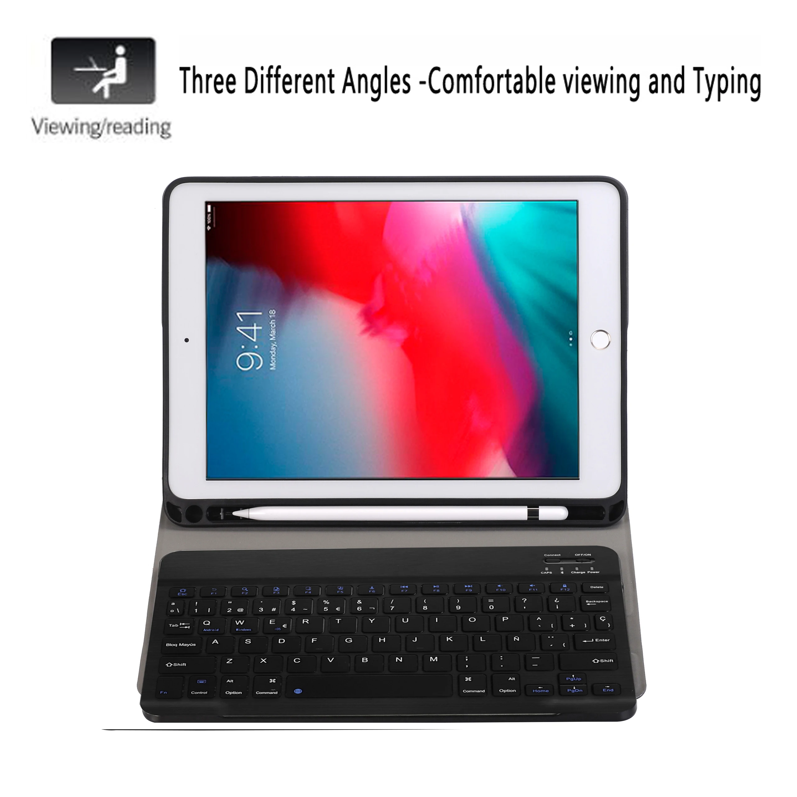 Испанская клавиатура чехол для Apple iPad Air 2019 10 5 3 3rd поколения A2152 A2153 A2154 A2123 Pro A1701 A1709