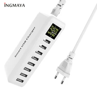 ingmaya multi port usb charger led screen show real time charging station for iphone samsung huawei pixel mi dv power adapter