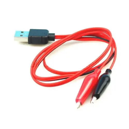 1 шт. зажимы для тестирования аллигатора зажим USB Мужской разъем кабель адаптера