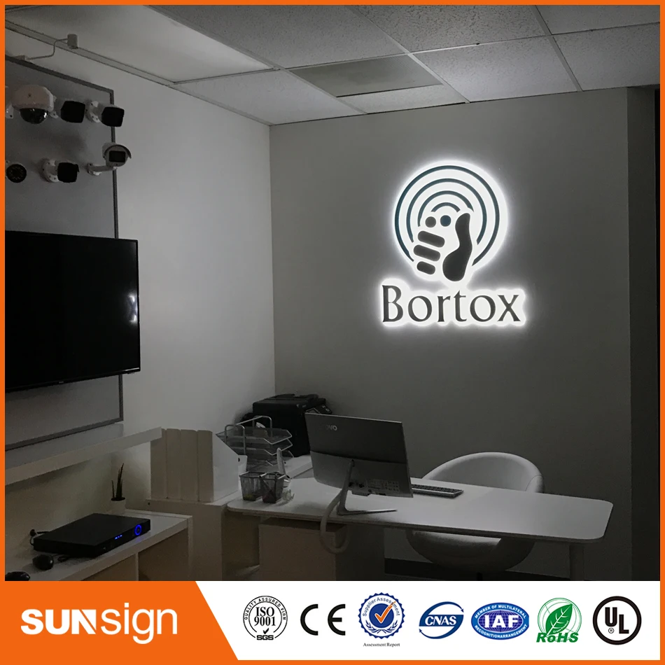 Factory Outlet stainless steel outdoor advertising signboard letters LED backlit signs