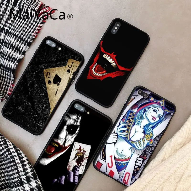 MaiYaCa Poker Joker Picture Classic Pictures Cover мобильный телефон чехол для iphone 7plus X 8 8plus и 5 5s 6s