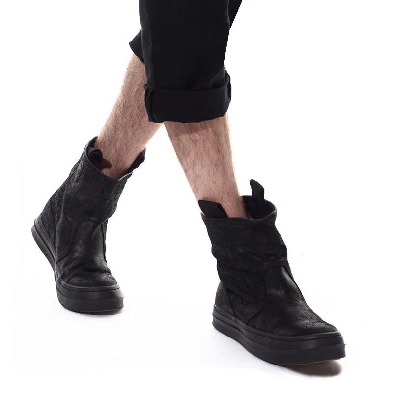Известный бренд модная повседневная обувь черного цвета с высоким берцем