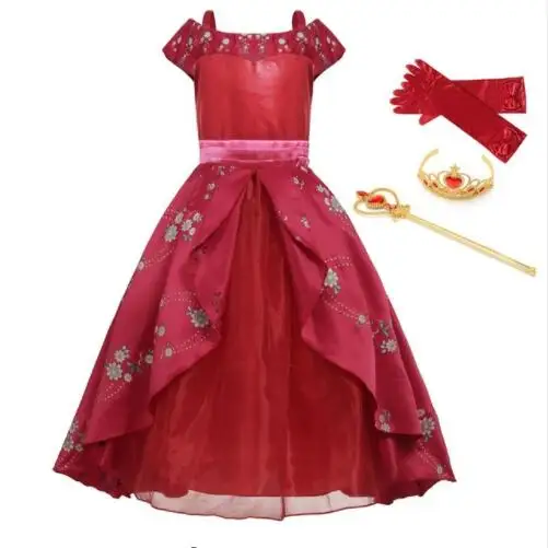 Dess 02 Set PaMaBa девушки платье принцессы Елены лето без рукавов мультфильм Elena of Avalor принцесса день рождения платья для девочек Фэнтези Elena костюм - Цвет: Dess 02 Set
