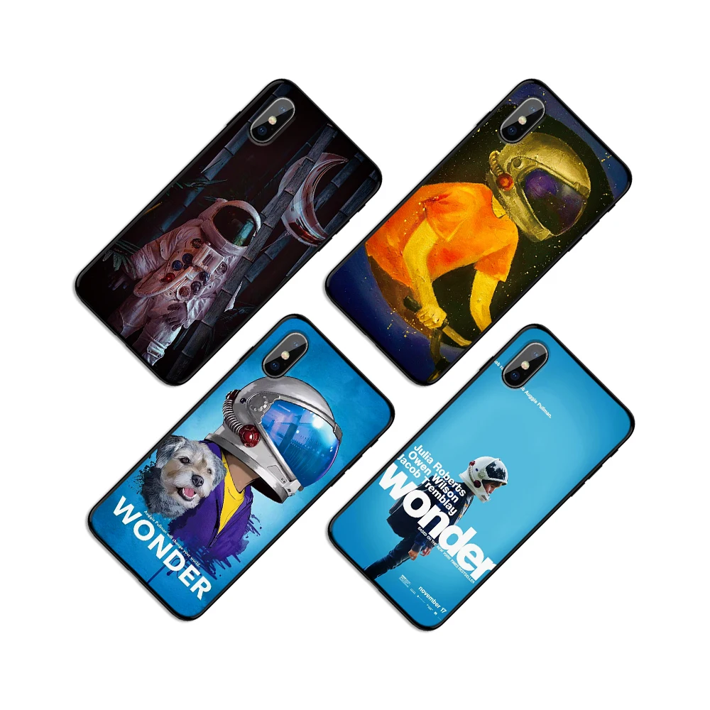 Astronaut wonder boy puppy painting Soft TPU Case Cover for Apple iPhone 6 6S 7 8 Plus 5 5S SE X XS MAX XR Silicone Cases | Мобильные
