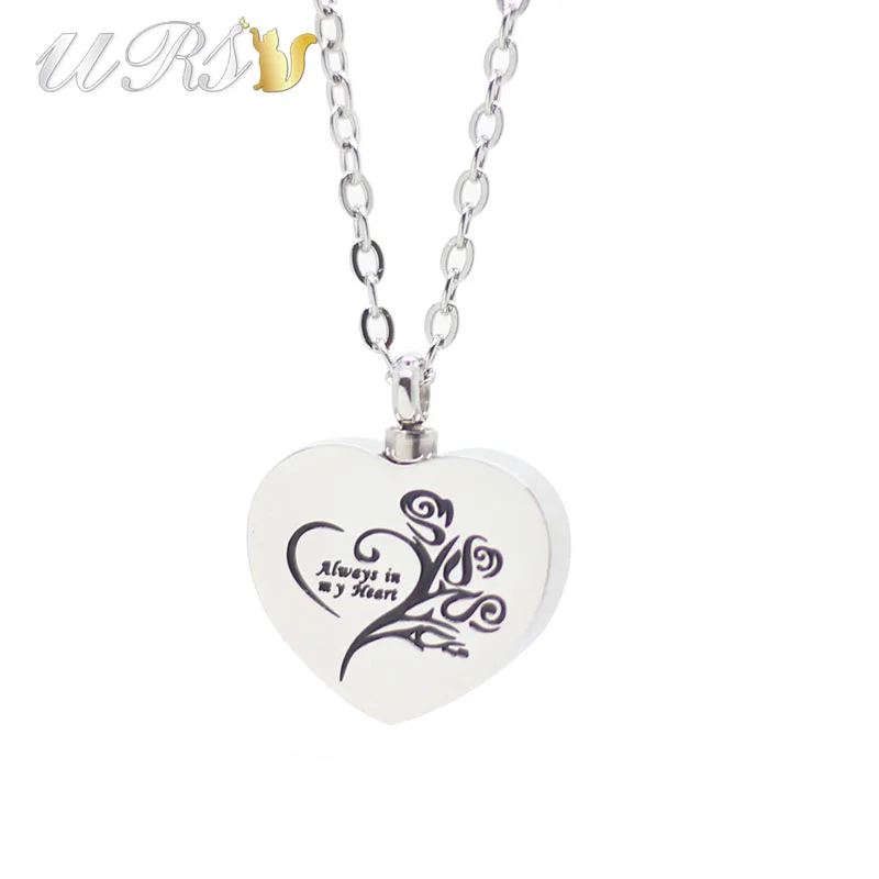 Серебряное ожерелье с подвеской в виде сердца из нержавеющей стали 316L, медальон для духов с кабельной цепью