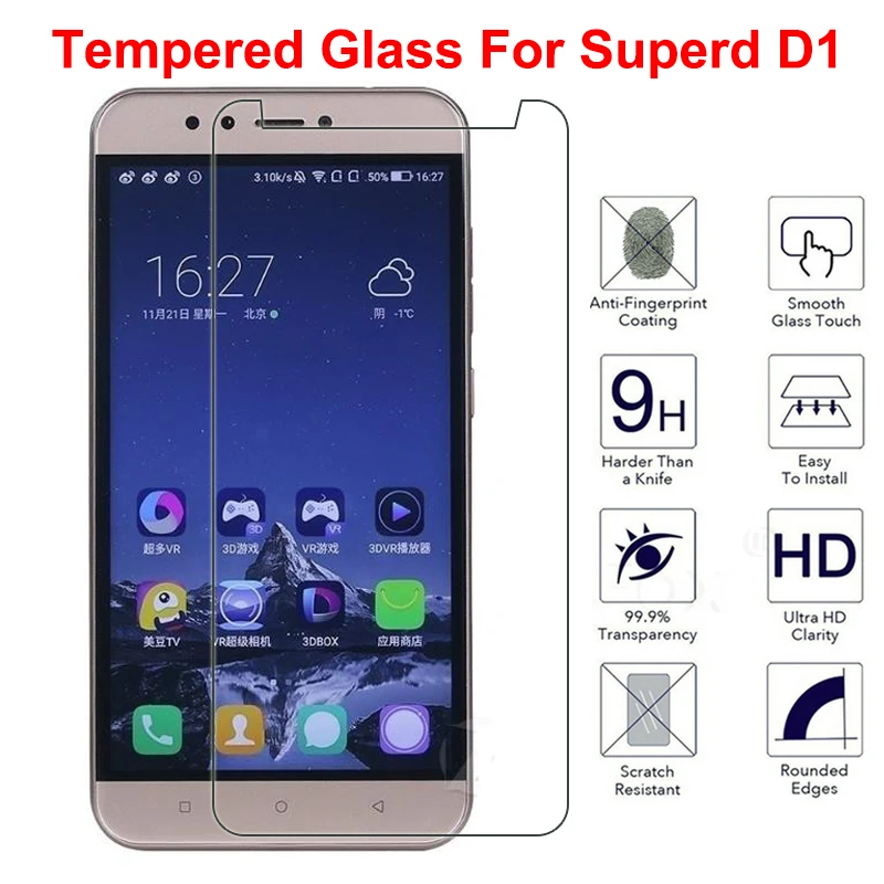 Закаленное стекло SuperD D1 9H Высококачественная зеркальная пленка