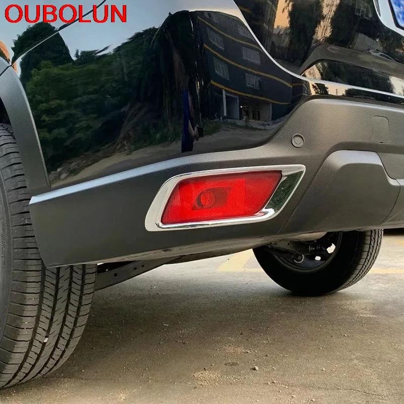 OUBOLUN For Subaru Forester SK 2018 2019 Exterior Accessories Rear Tail Fog Light Lamp Foglight Farme Cover Trim Styling ABS | Автомобили