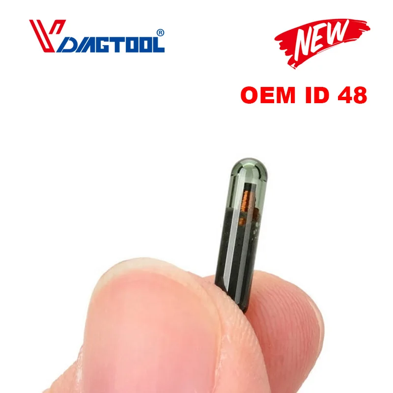 VDIAGTOOL Автомобильный ключ стеклянный транспондер ID48 OEM ID 48 чип T6 крипто