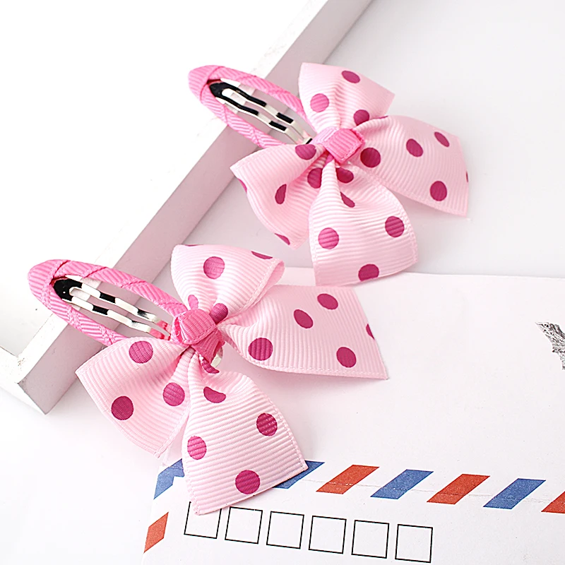 M MISM 1 набор = 7 шт милые шпильки бант-резинки для волос с узлом в горошек резинки