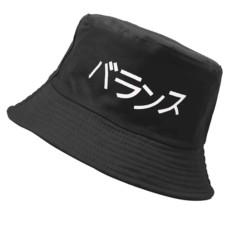 2018 черный ведро Шапки Повседневное Письмо печати Boonie Hat Для женщин мужчин