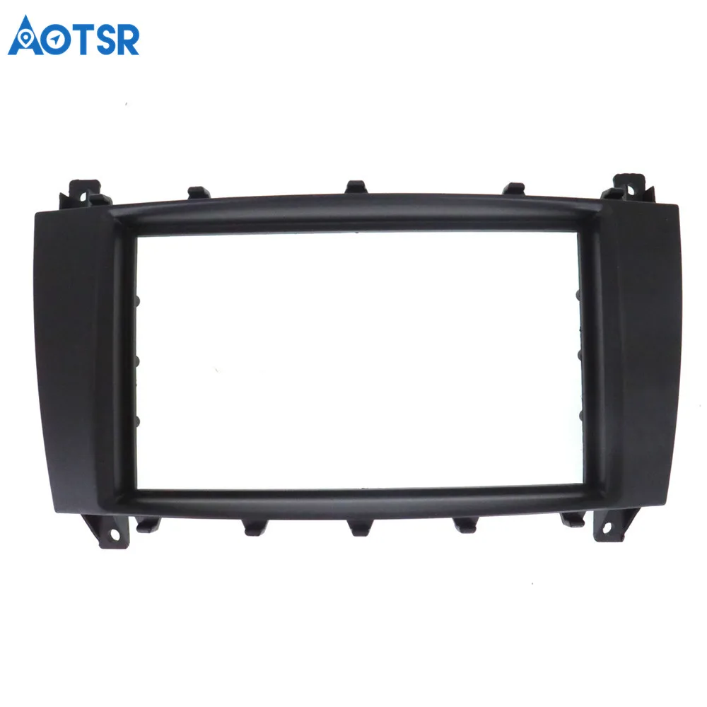 2 din Fascia стерео монтажный адаптер fascia Для BENZ C CLASS (W203) 2004-2007 для CLK-klase (W209)2005-2009 рамка |