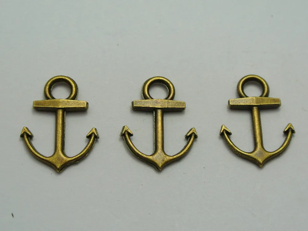 50 бронзовых тон сплава якорь подвески соединитель 18x14мм|pendant backing|connector rcpendant bracelet |