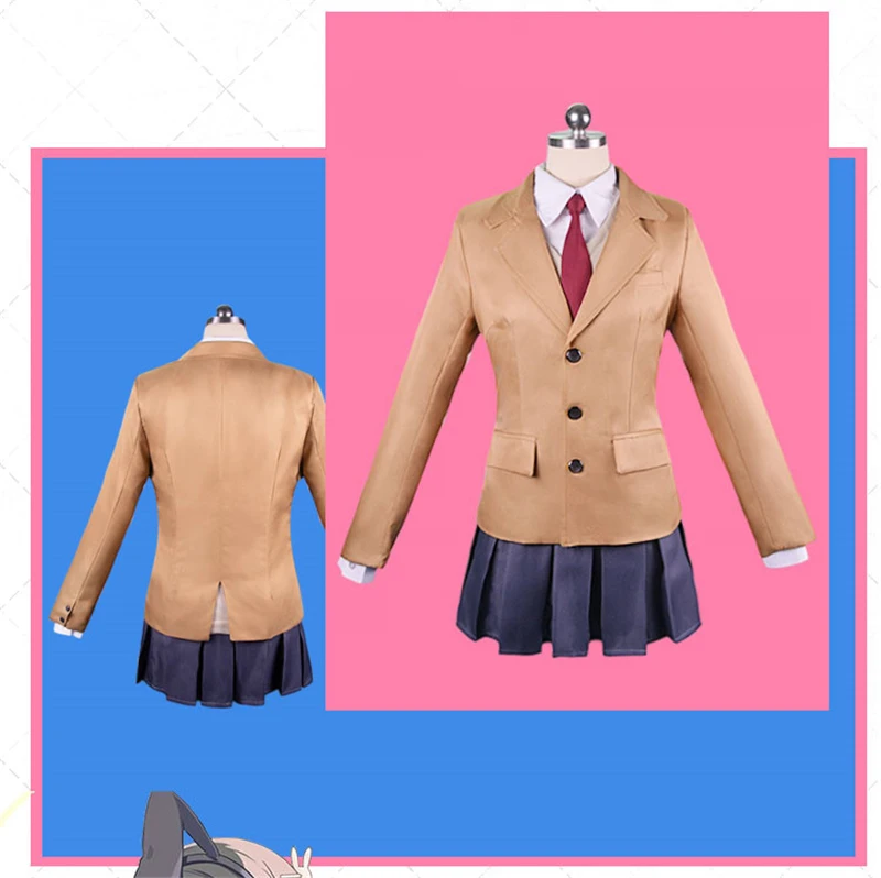 Аниме Seishun Buta Yarou wa Bunny Girl Senpai no Yume wo Minai Sakurajima Mai костюм для косплея сексуальный