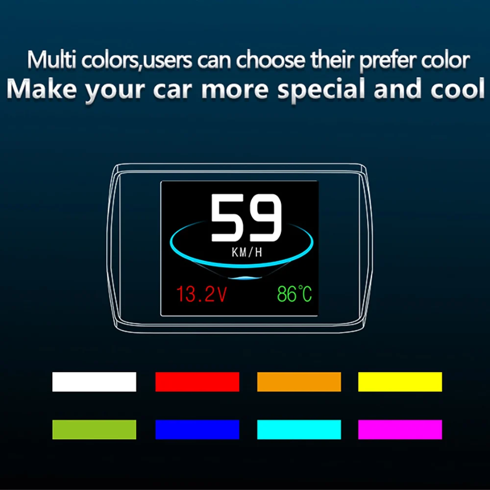 OBDSPACE P10 HUD бортовой компьютер цифровой gps OBD2 автоматический компьютер Спидометр Датчик температуры автомобильный туристический компьютер