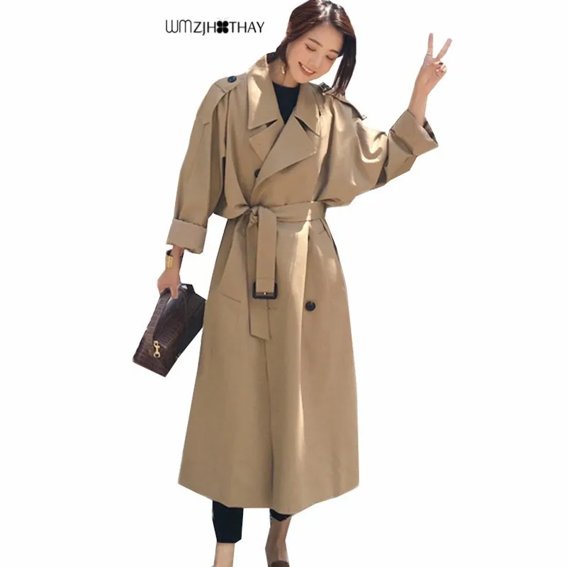 Женское длинное пальто ветровка однотонная двубортная верхняя одежда