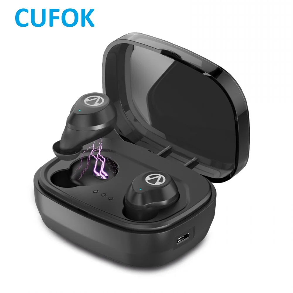CUFOK истинные беспроводные наушники Bluetooth 5 0 сенсорный мини вкладыши TWS с