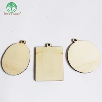 20pcs 5cm mixed design natural round wooden chips for diy earrings jewelry